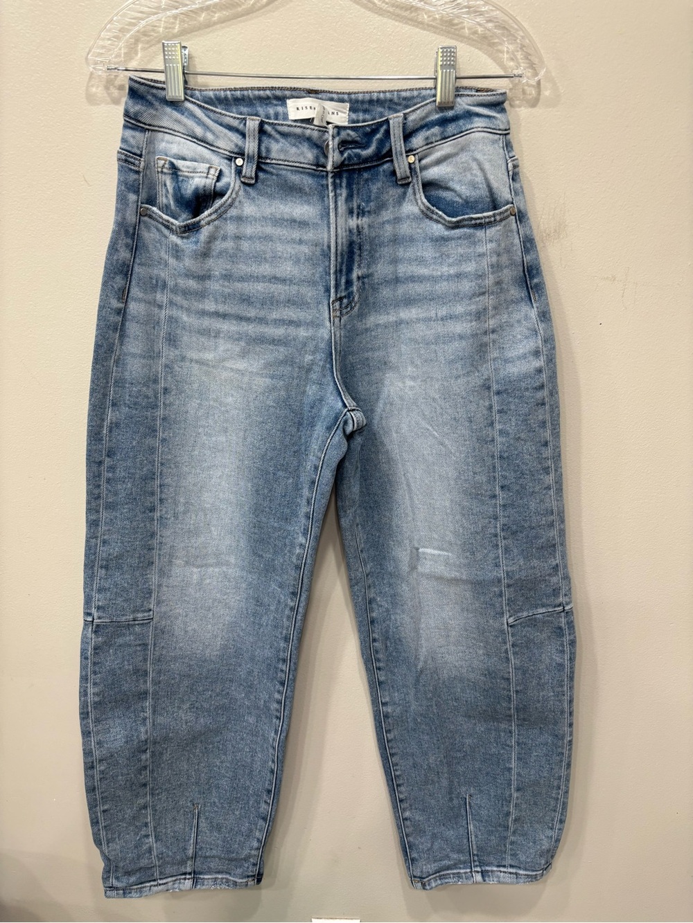 Risen The Hollis Barrel Boyfriend Cuffed Light Washed Jeans Women’s Size 26